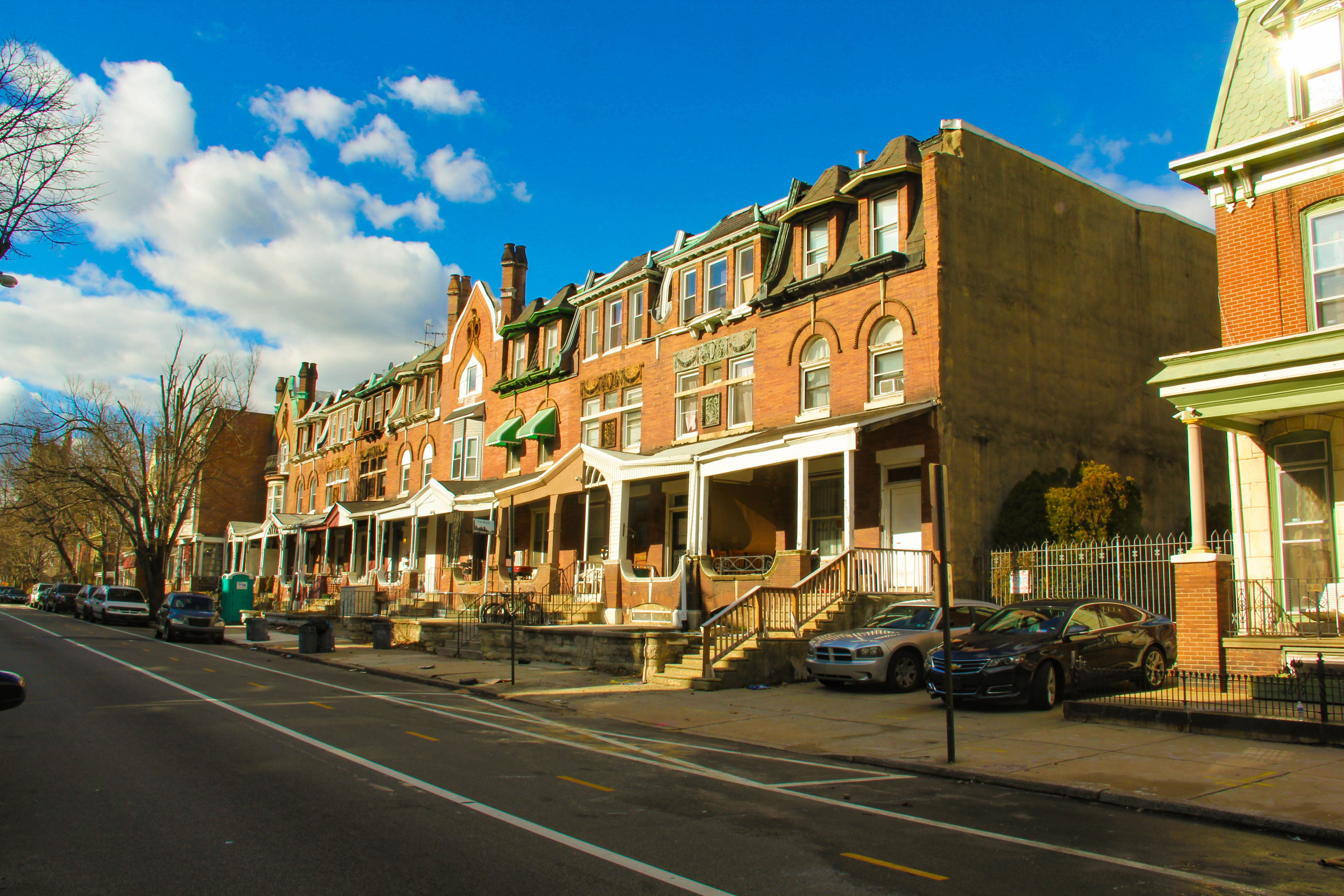Rowhouses on the 3601 block of Spring Garden St.