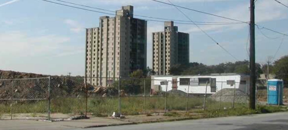 Mill Creek Tower Homes Shortly Before Demolition