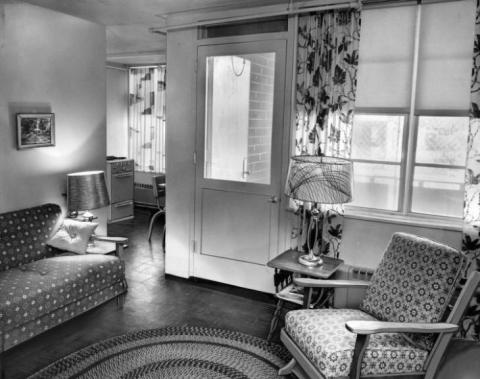 Interior of Mantua Hall Apartment Ca. 1960