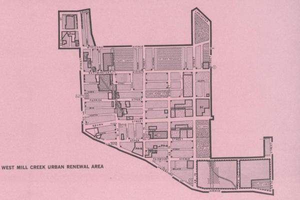 West Mill Creek Urban Renewal Area Map